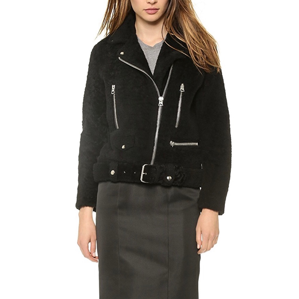 Acne Mock Felt Shearling Jacket